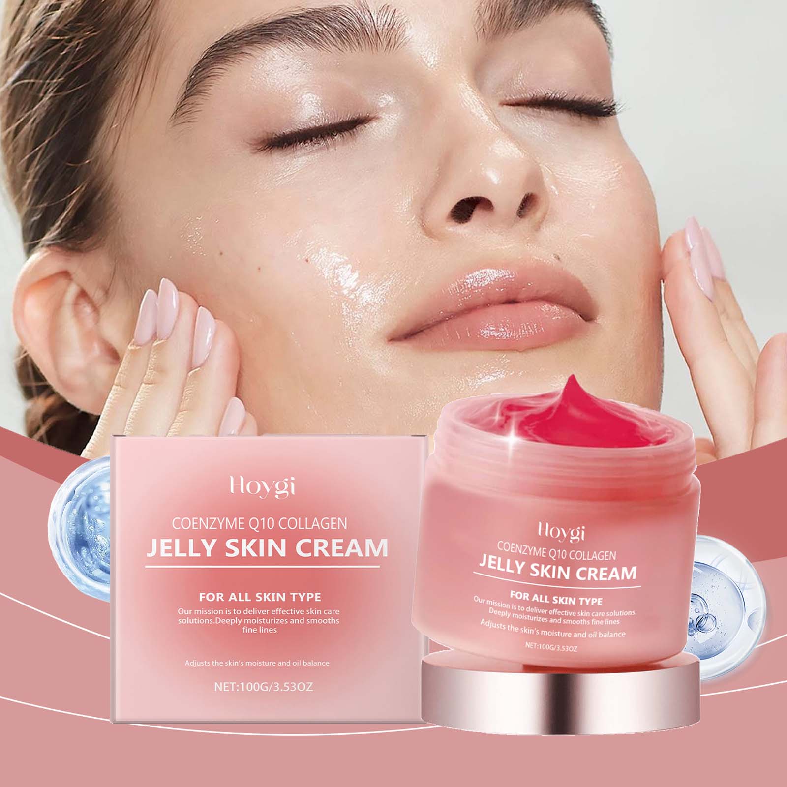 Coenzyme Q10 Cream - Crème de gelée de collagène, hydratante
